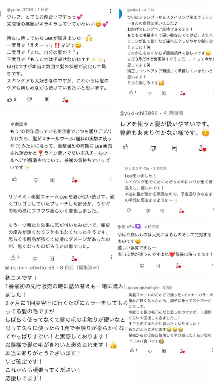 【入荷通知受付中】美髪フォーム Lea (レア)